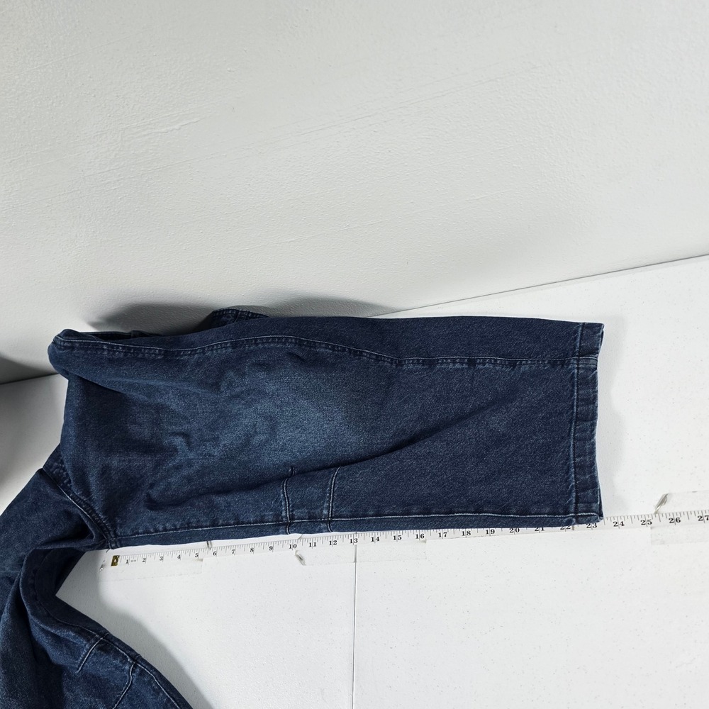 Scoop Womens Dark Wash Denim Wide Leg Cropped Overalls XS Short 35515116-675 - Picture 4 of 7